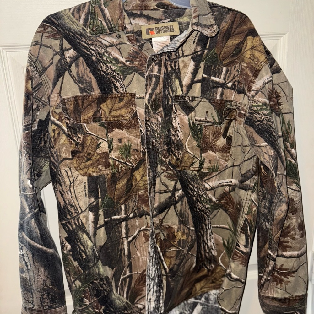 Russell Outdoors Camouflage Button Up Shirt